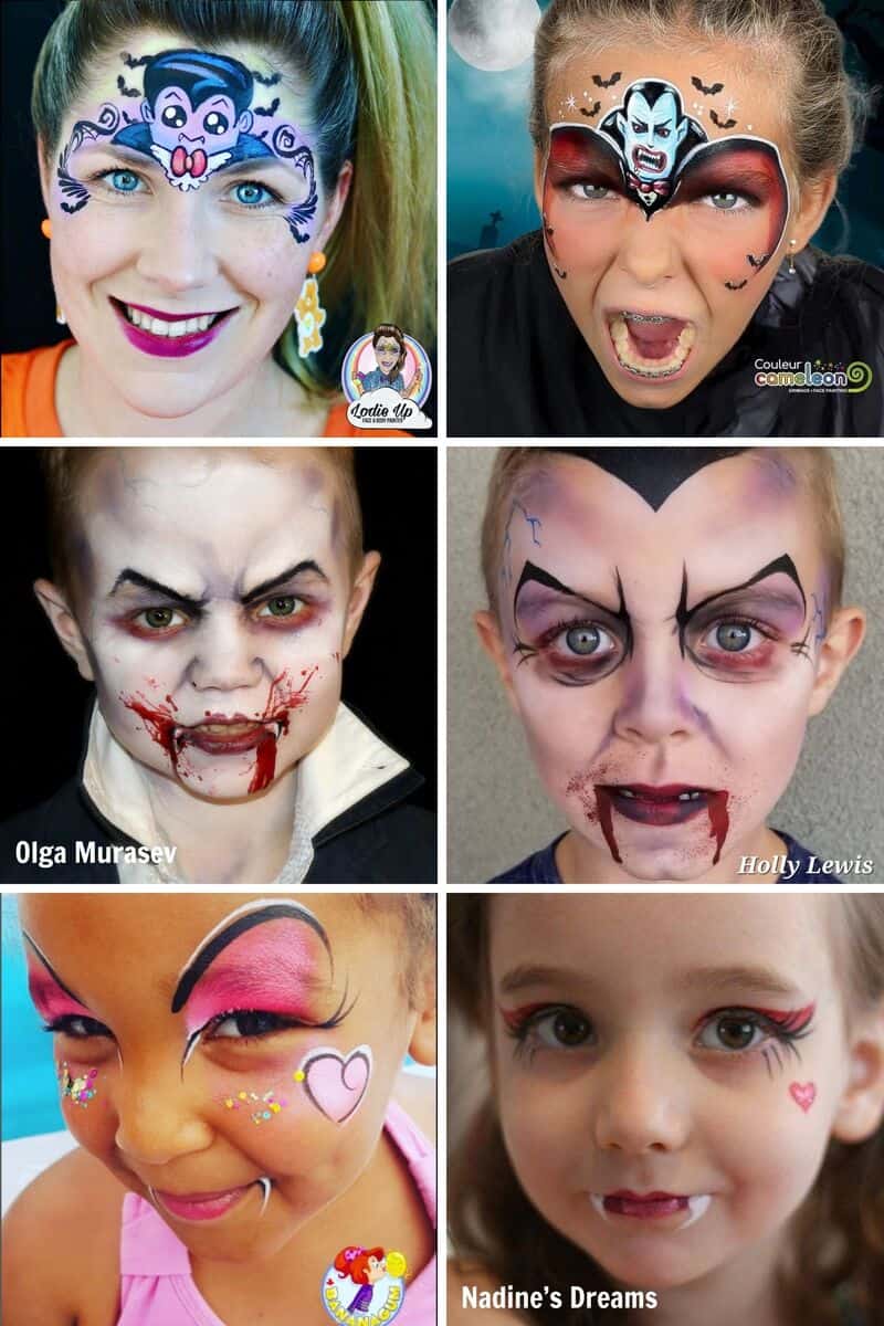 Easy Halloween Face Paint Ideas For S Step By Step Infoupdate Org Halloween Face Paint Designs Kids Vampires